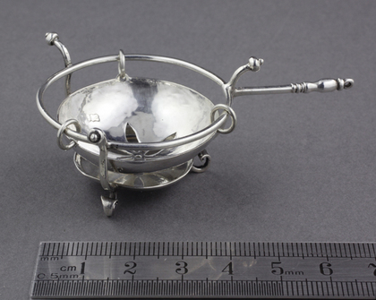 19th Century Dutch Miniature Silver Toy Chestnut Roaster